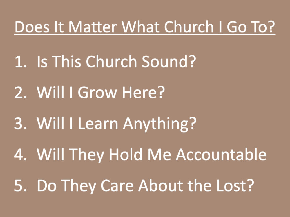 Does It Matter What Church I Go To? Image